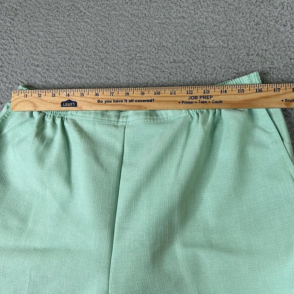 Alfred Dunner Pull On Pants Size 18 Green Comfort Elastic Waist Slacks Pockets - Picture 4 of 10